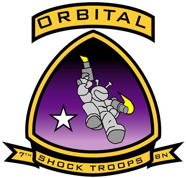 7th Shock Btn Color - The 7th shock btn insignia color. Vector version available upon request.