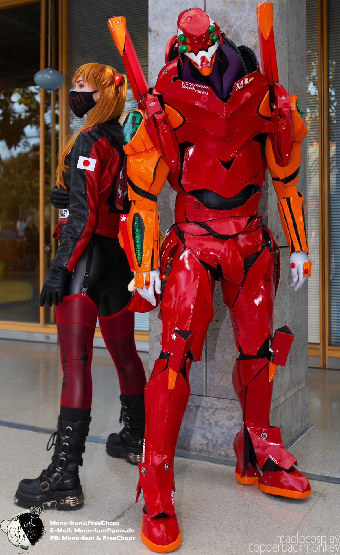 Pepakura Based Evangelion Eva Unit 02 Cosplay Mech Halo Costume And Prop Maker Community 405th