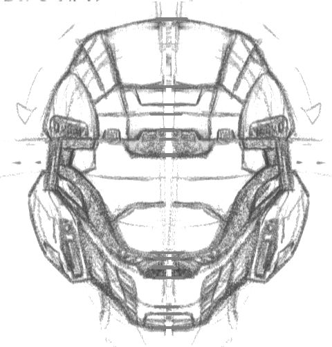 halo odst helmet drawing