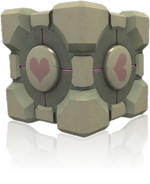 Free Obj Model Weighted Companion Cube Portal