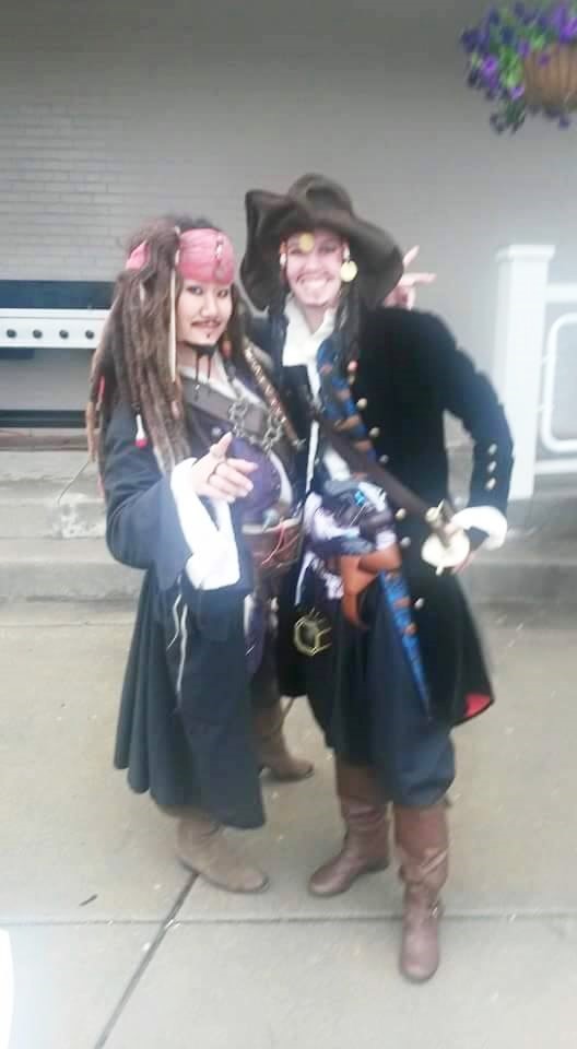 2 jack sparrow for the price of one! 
I'm on the right side and my friend Emma is on the left side.