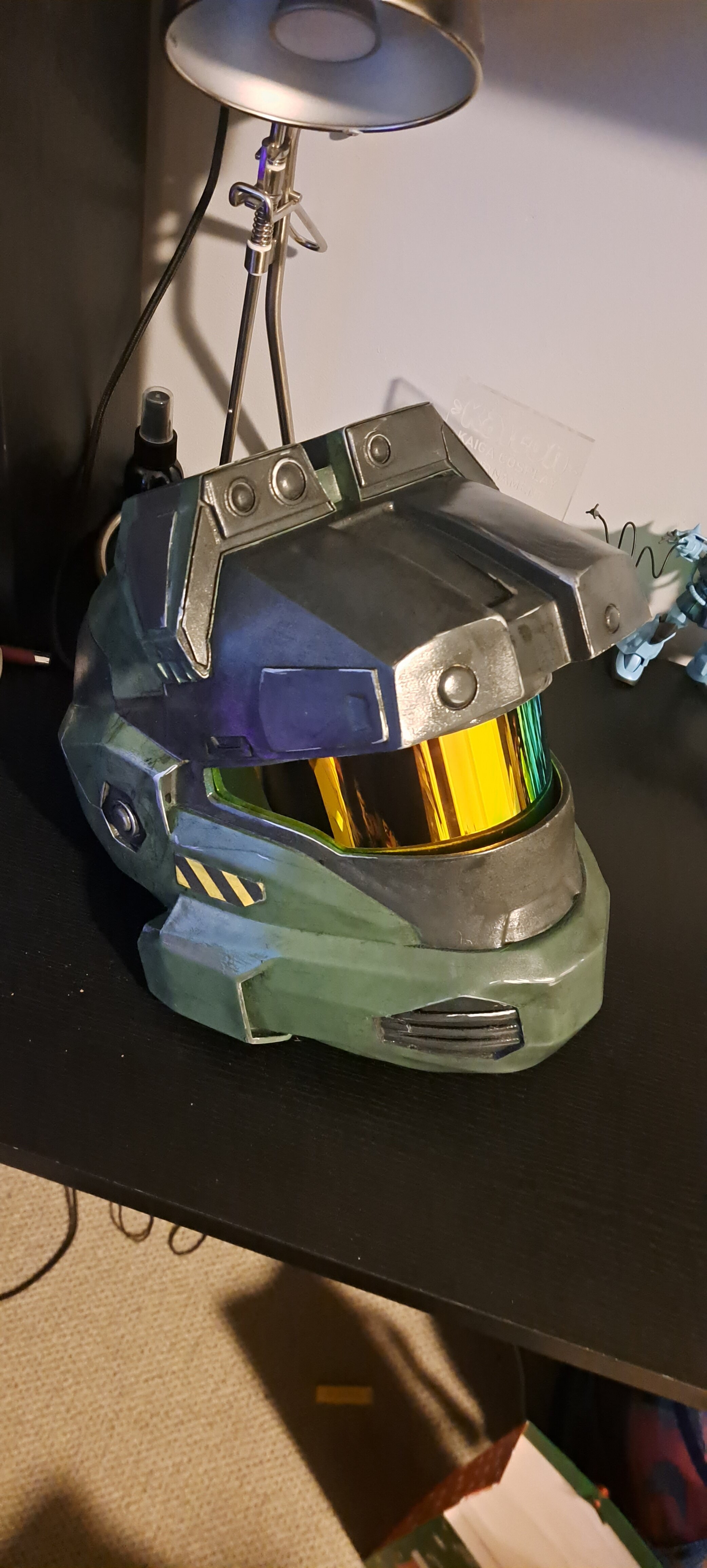Completed helmet (side view)
