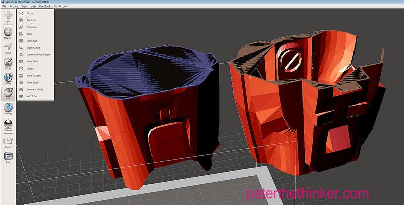Upper arm CAD screenshot