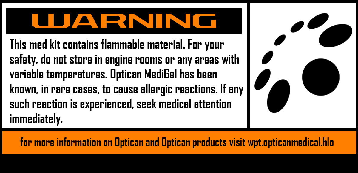 Warning Label - MediGel warning label. Vector and HD versions available upon request.